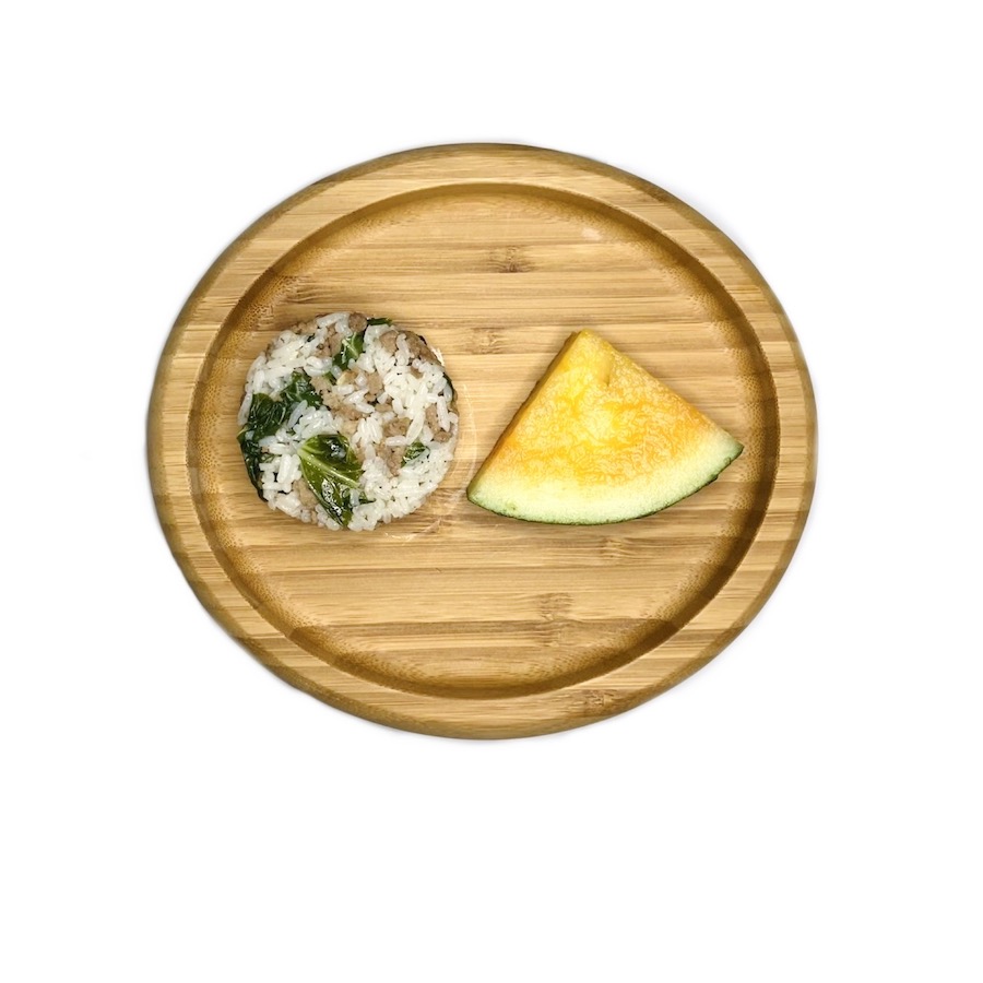 Beef-Pechay Rice with Yellow Watermelon